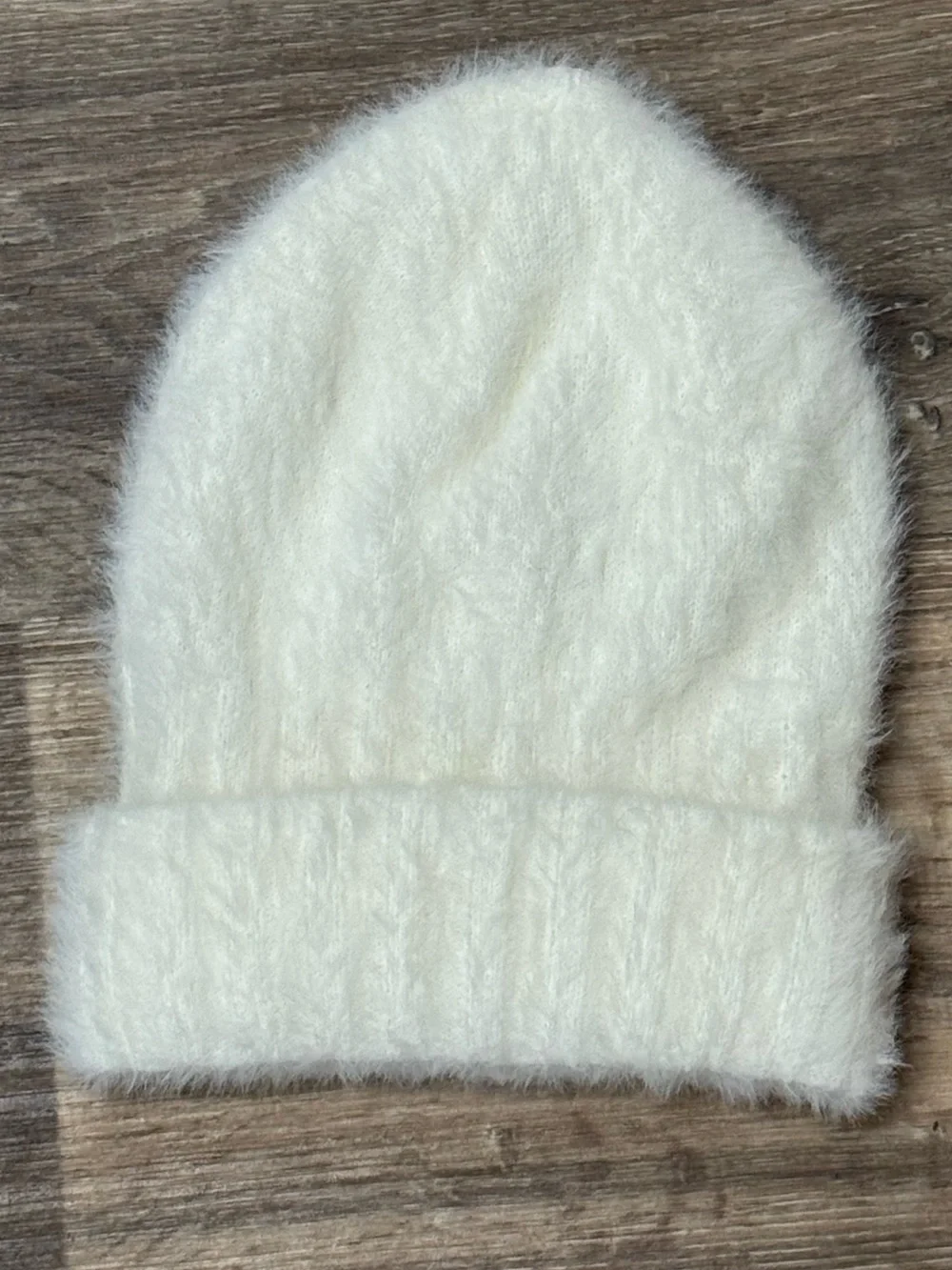 Free People White Fuzzy Winter Hat Women’s OS